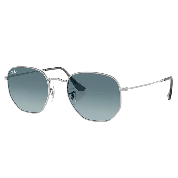 Ray-Ban Hexagonal 3548N Sunglasses 003/3M - Silver - Blue Gradient Grey Men Square