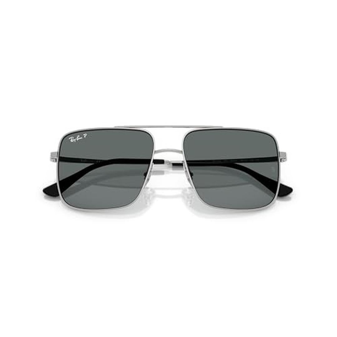 Ray-Ban Ari 3758 Sunglasses 003/81 - Silver - Dark Grey Polar Unisex Square