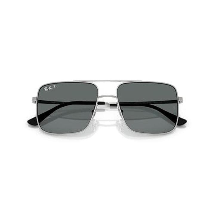 Ray-Ban Ari 3758 Sunglasses 003/81 - Silver - Dark Grey Polar Unisex Square