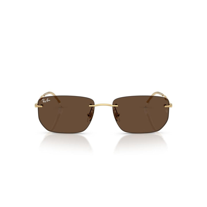 Ray-Ban 3768 Sunglasses 001/73 - Gold - Dark Brown Unisex Irregular