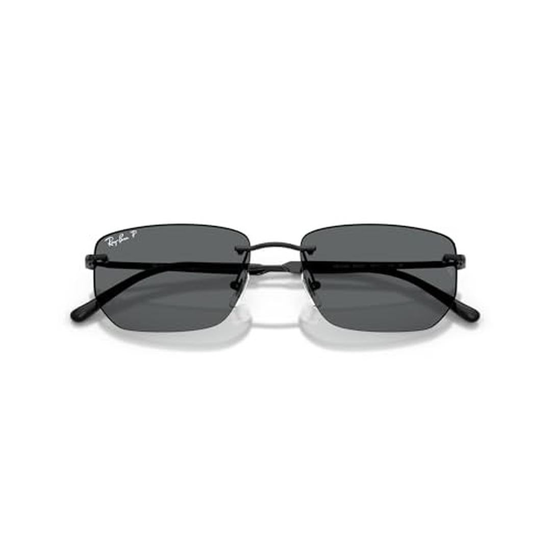 Ray-Ban 3768 Sunglasses 002/81 - Black - Dark Grey Polarized Unisex Irregular