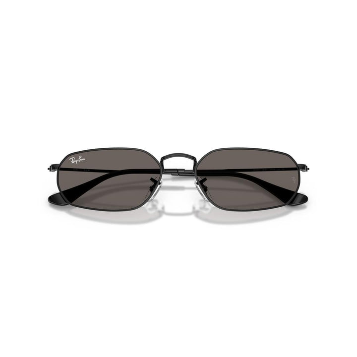 Ray-Ban للجنسين RB3947 002/B1 نظارة شمسية معدنية سوداء رمادية هندسية عادية