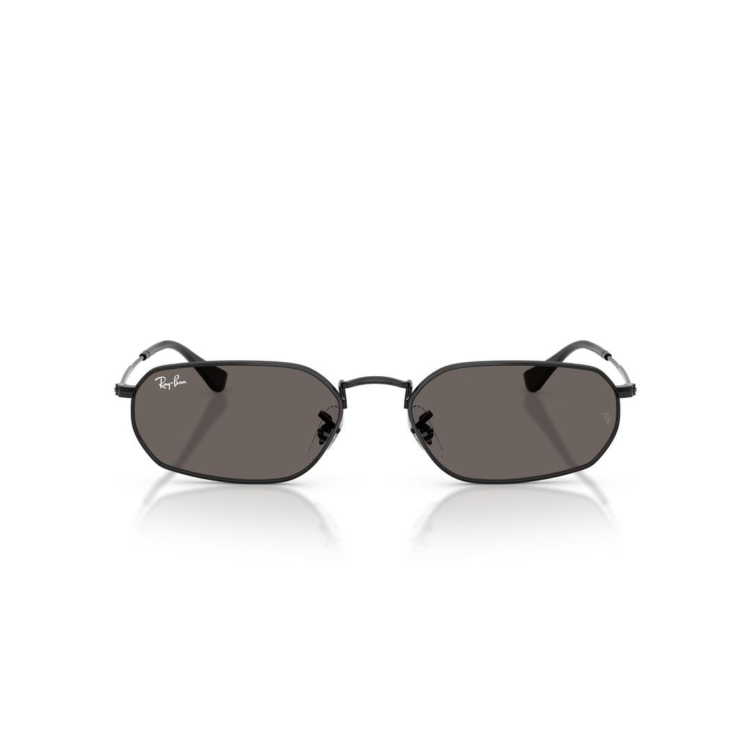 Ray-Ban للجنسين RB3947 002/B1 نظارة شمسية معدنية سوداء رمادية هندسية عادية