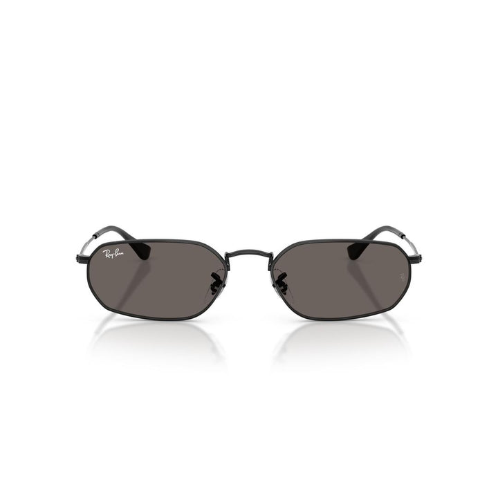 Ray-Ban للجنسين RB3947 002/B1 نظارة شمسية معدنية سوداء رمادية هندسية عادية