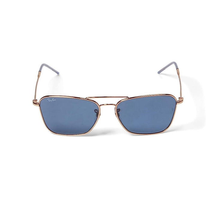 Ray-Ban Caravan Reverse R0102S Sunglasses 92023A - Gold - Blue Unisex Square