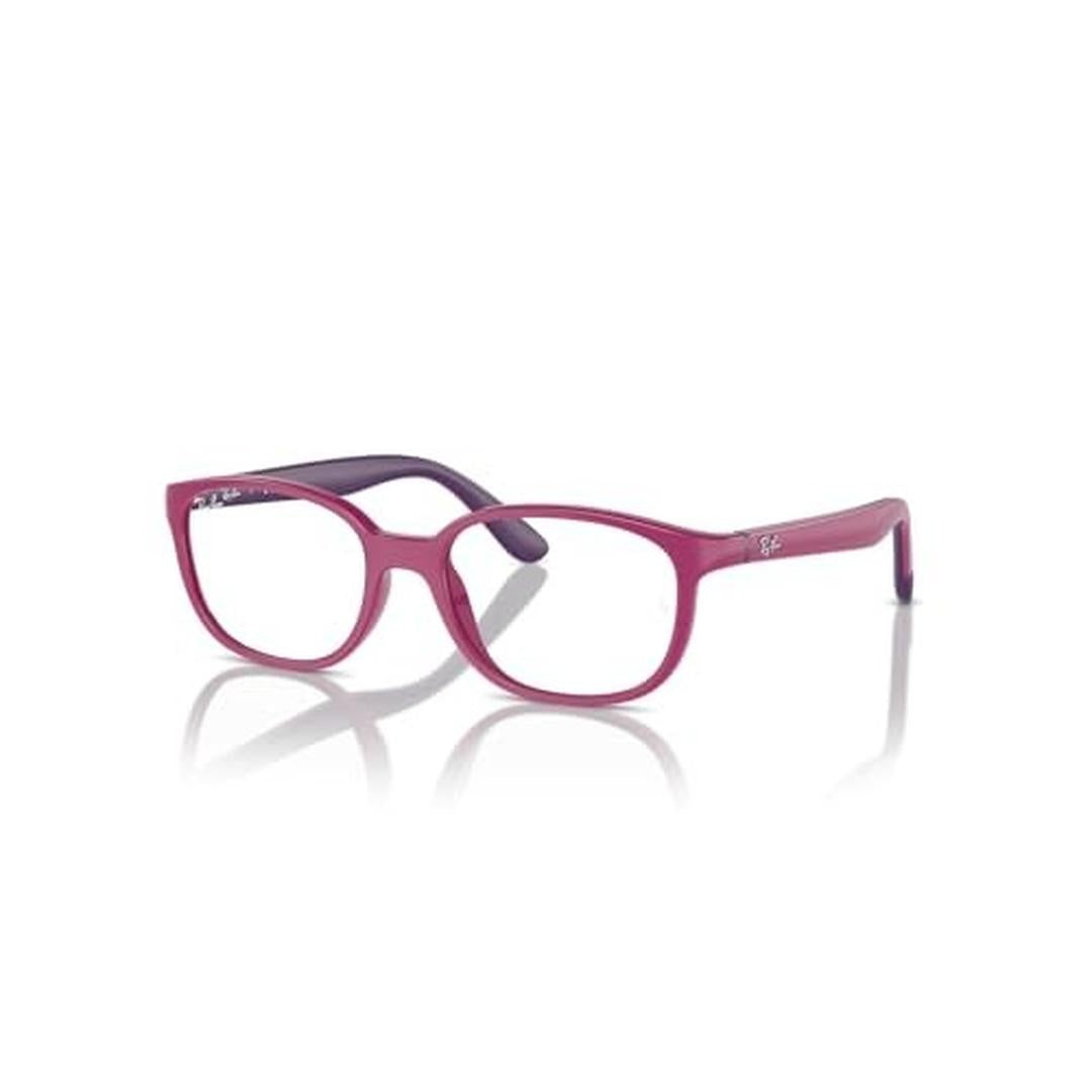 Ray-Ban Junior RY1632 Round Prescription Eyewear Frames, Fuchsia on Rubber Violet/Demo Lens, 48 Mm