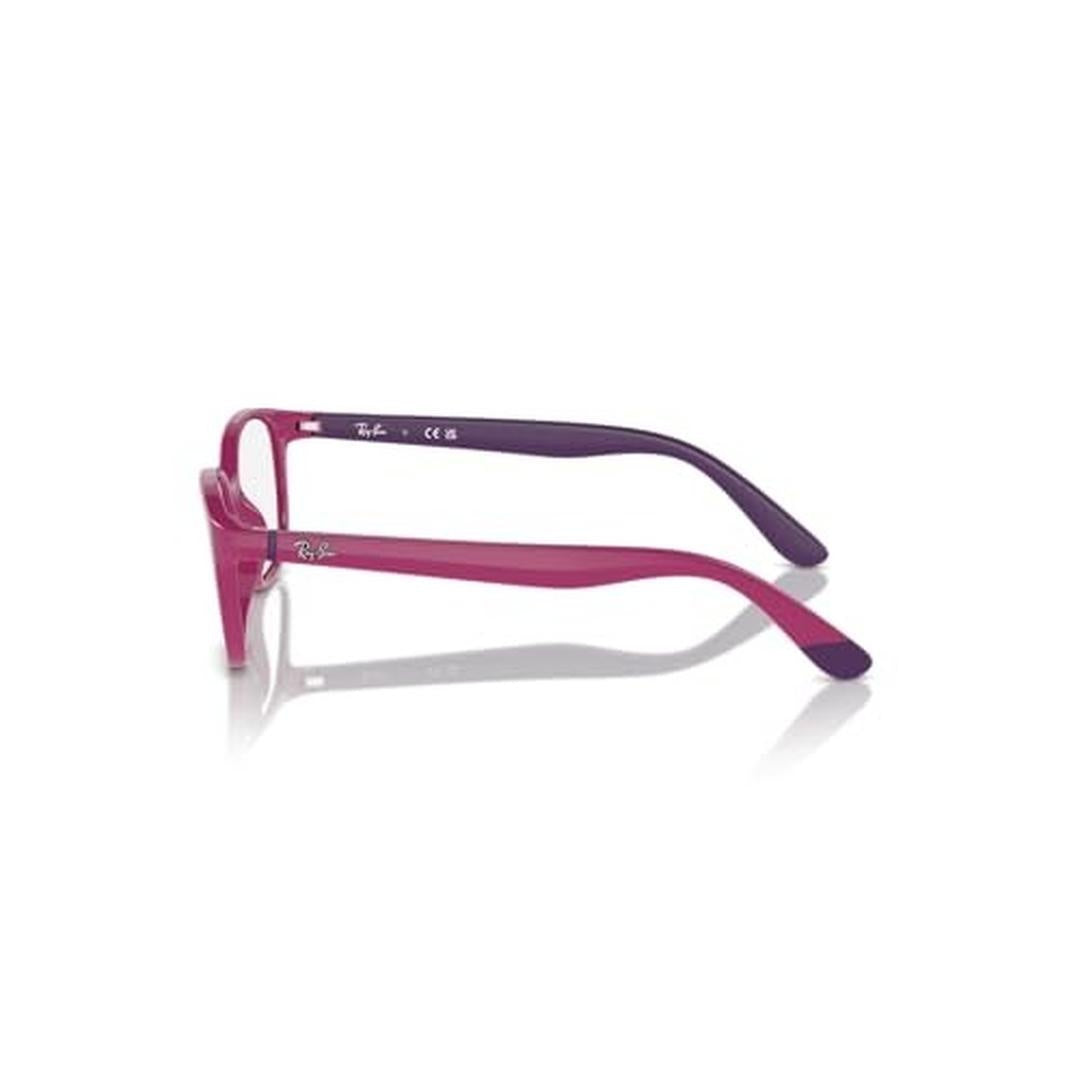 Ray-Ban Junior RY1632 Round Prescription Eyewear Frames, Fuchsia on Rubber Violet/Demo Lens, 48 Mm