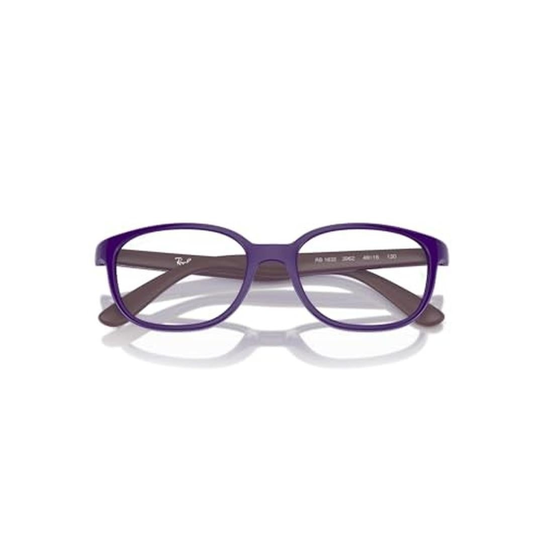 Ray-Ban Junior RY1632 Round Prescription Eyewear Frames, Violet on Rubber Bordeaux/Demo Lens, 48 Mm