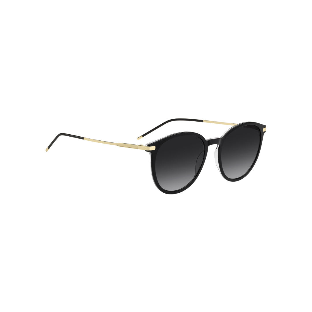 HUGO BOSS SUNGLASSES FRAMES 1948/S PANTHOS METAL BLACK CRYSTAL For WOMAN 53-19-140