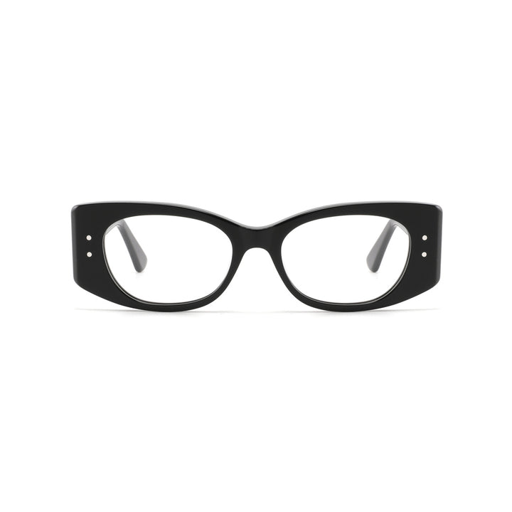 Joy Style For Unisex Round Acetate Eyeglasses C1 Black 49-18-145