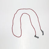 Handmade Burgundy Red Glass Beads Glasses Chain