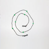 Handmade Black & Green Beads Glasses Chain