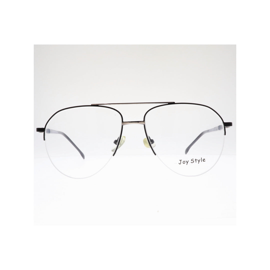 Joy Style For Unisex Metal Eyeglasses Aviator Shape 56 0819c1 Black Silver