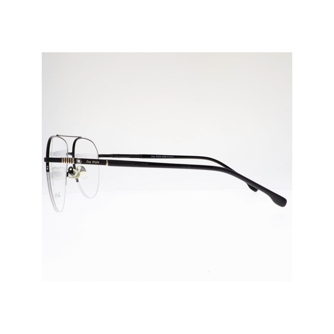 Joy Style For Unisex Metal Eyeglasses Aviator Shape 56 0819c1 Black Silver