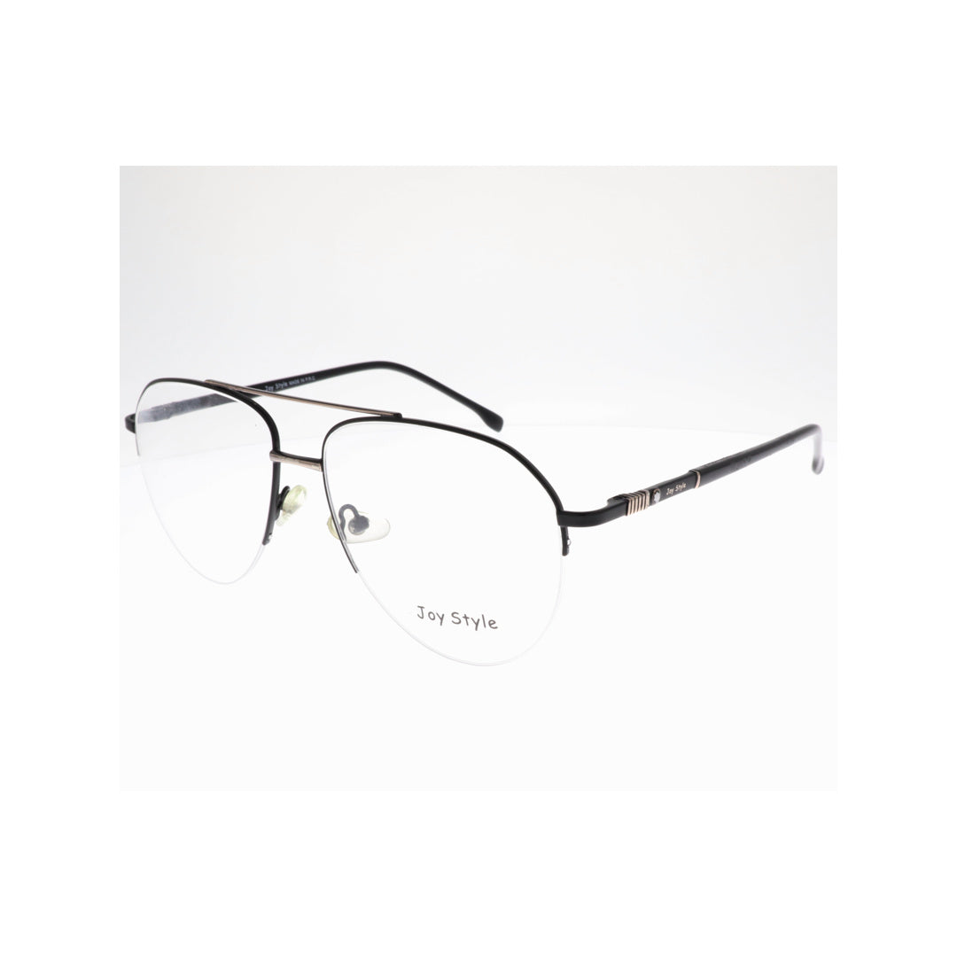 Joy Style For Unisex Metal Eyeglasses Aviator Shape 56 0819c1 Black Silver