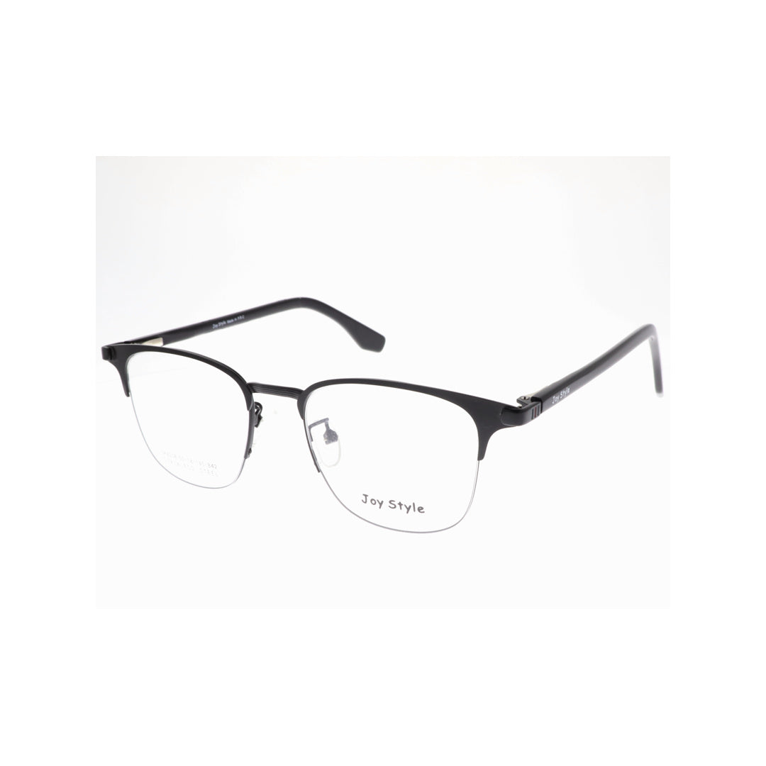 Joy Style For Unisex Metal Eyeglasses Semi-Rimless Square Shape Size 50 Ck8208c1 Matte Black