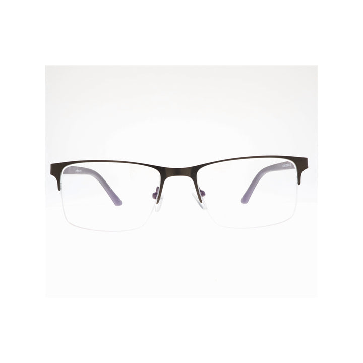 Joy Style For Unisex Metal Eyeglasses Semi-Rimless Square Shape Size 52 Ht23-69c3 Gunmetal