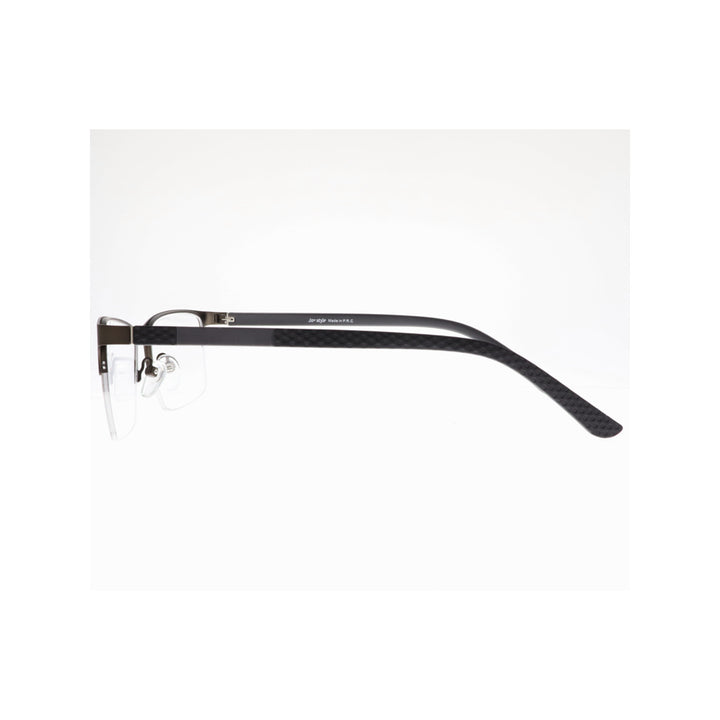 Joy Style For Unisex Metal Eyeglasses Semi-Rimless Square Shape Size 52 Ht23-69c3 Gunmetal