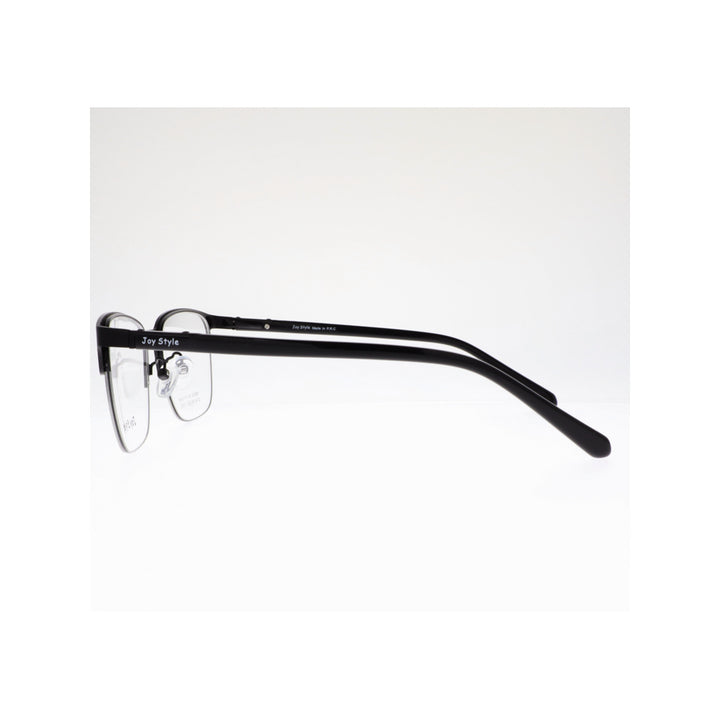 Joy Style For Unisex Metal Eyeglasses Semi-Rimless Square Shape Size 54 8204c1 Matte Black