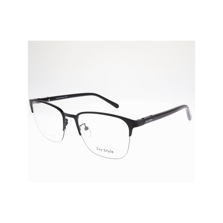 Joy Style For Unisex Metal Eyeglasses Semi-Rimless Square Shape Size 54 8204c1 Matte Black