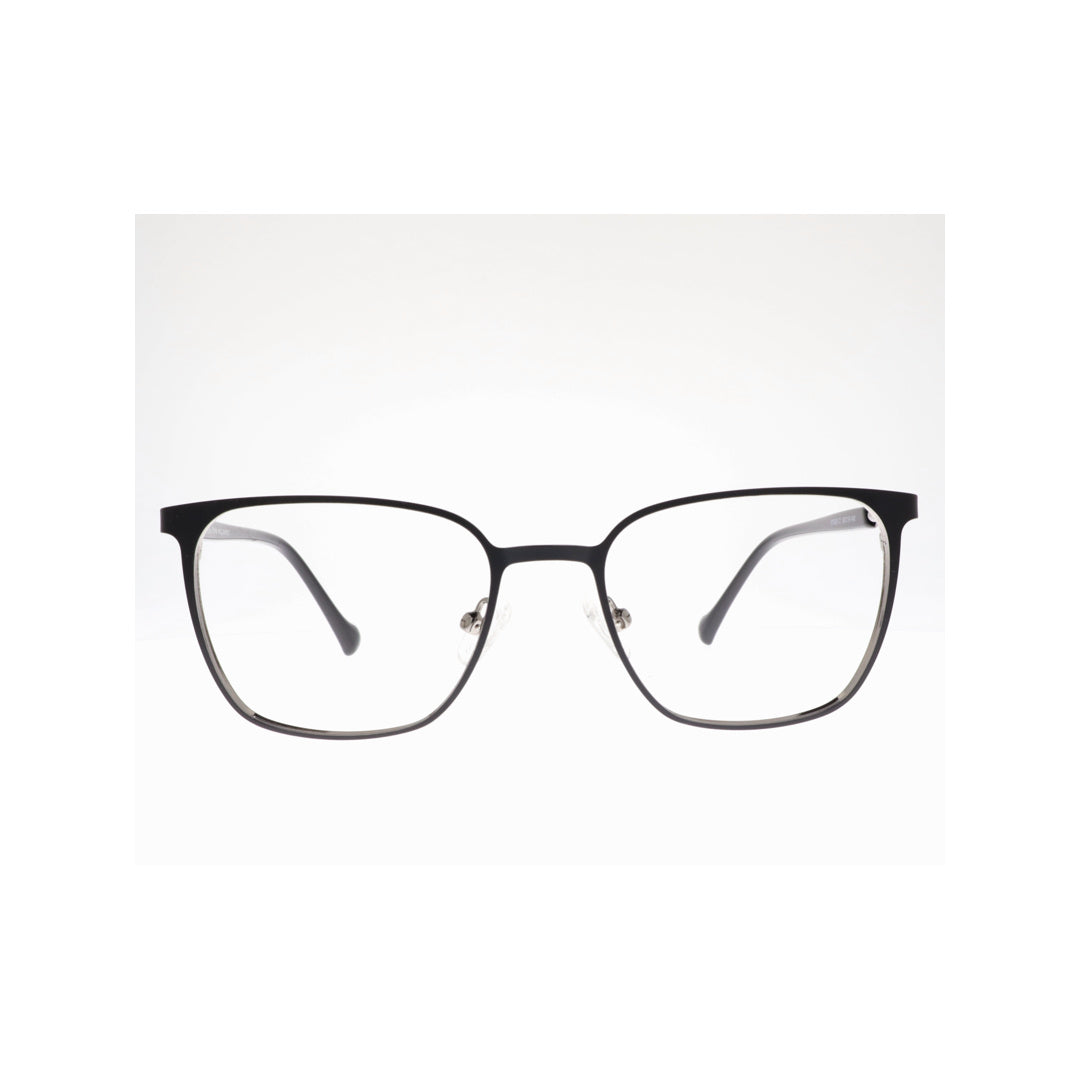 Joy Style For Unisex Metal Eyeglasses Square Shape 50 Hy526c1 Matte Black