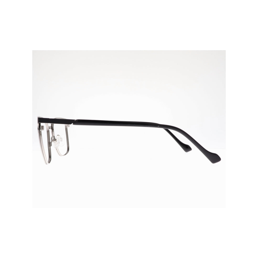 Joy Style For Unisex Metal Eyeglasses Square Shape 50 Hy526c1 Matte Black