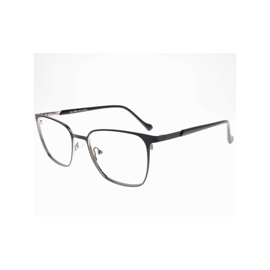 Joy Style For Unisex Metal Eyeglasses Square Shape 50 Hy526c1 Matte Black