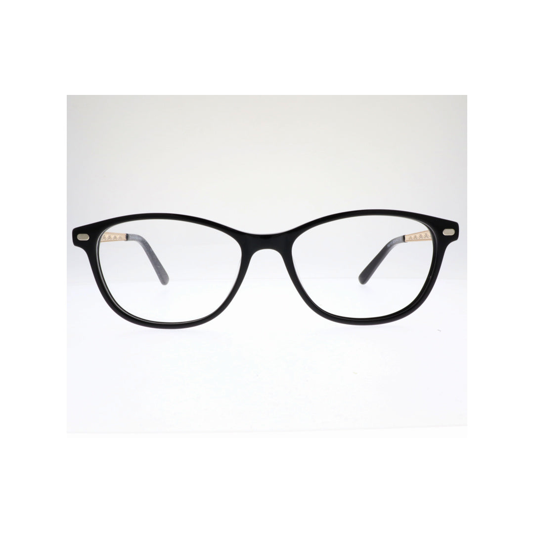 Joy Style For Women Eyeglasses Clip Round Shape 53 1113c1clip Black