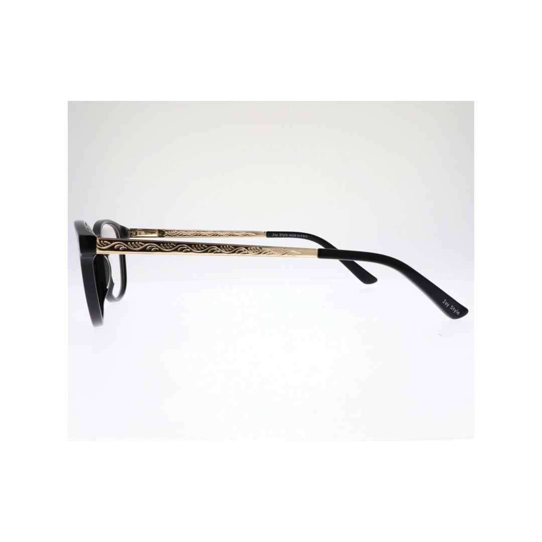 Joy Style For Women Eyeglasses Clip Round Shape 53 1113c1clip Black