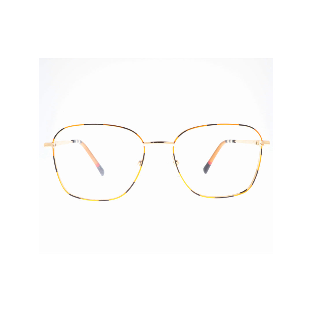 Joy Style For Women Metal Eyeglasses Square Shape Size 53 1262c1 Yellow Black