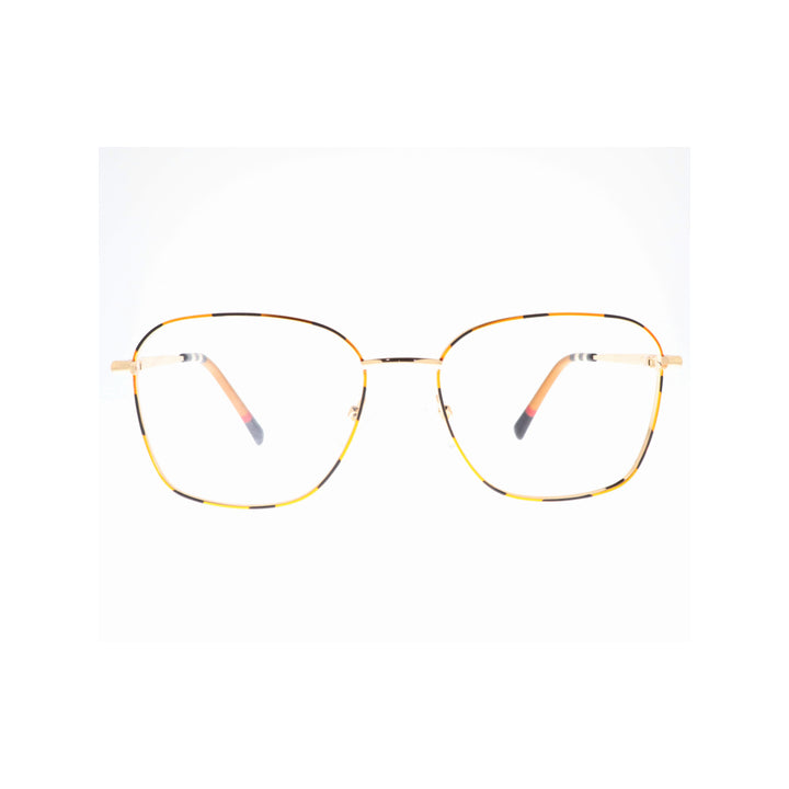 Joy Style For Women Metal Eyeglasses Square Shape Size 53 1262c1 Yellow Black