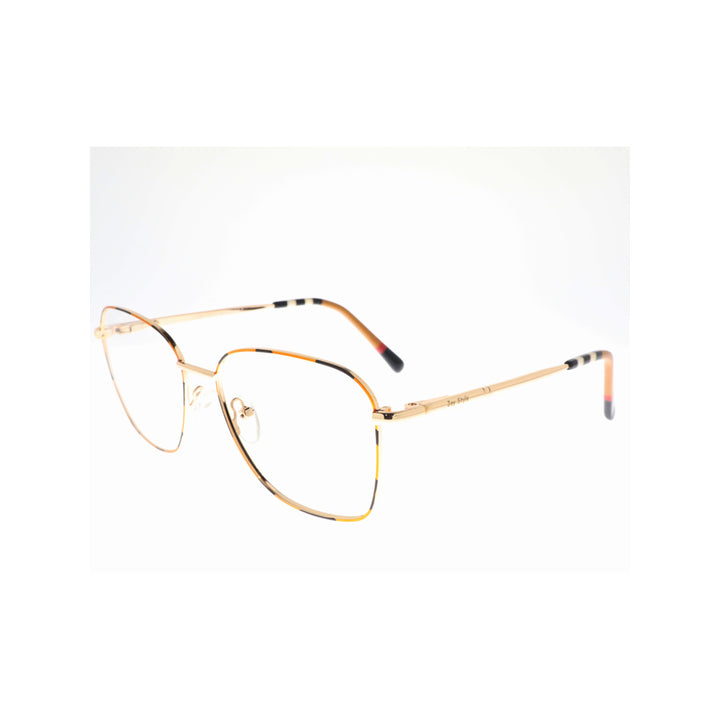 Joy Style For Women Metal Eyeglasses Square Shape Size 53 1262c1 Yellow Black