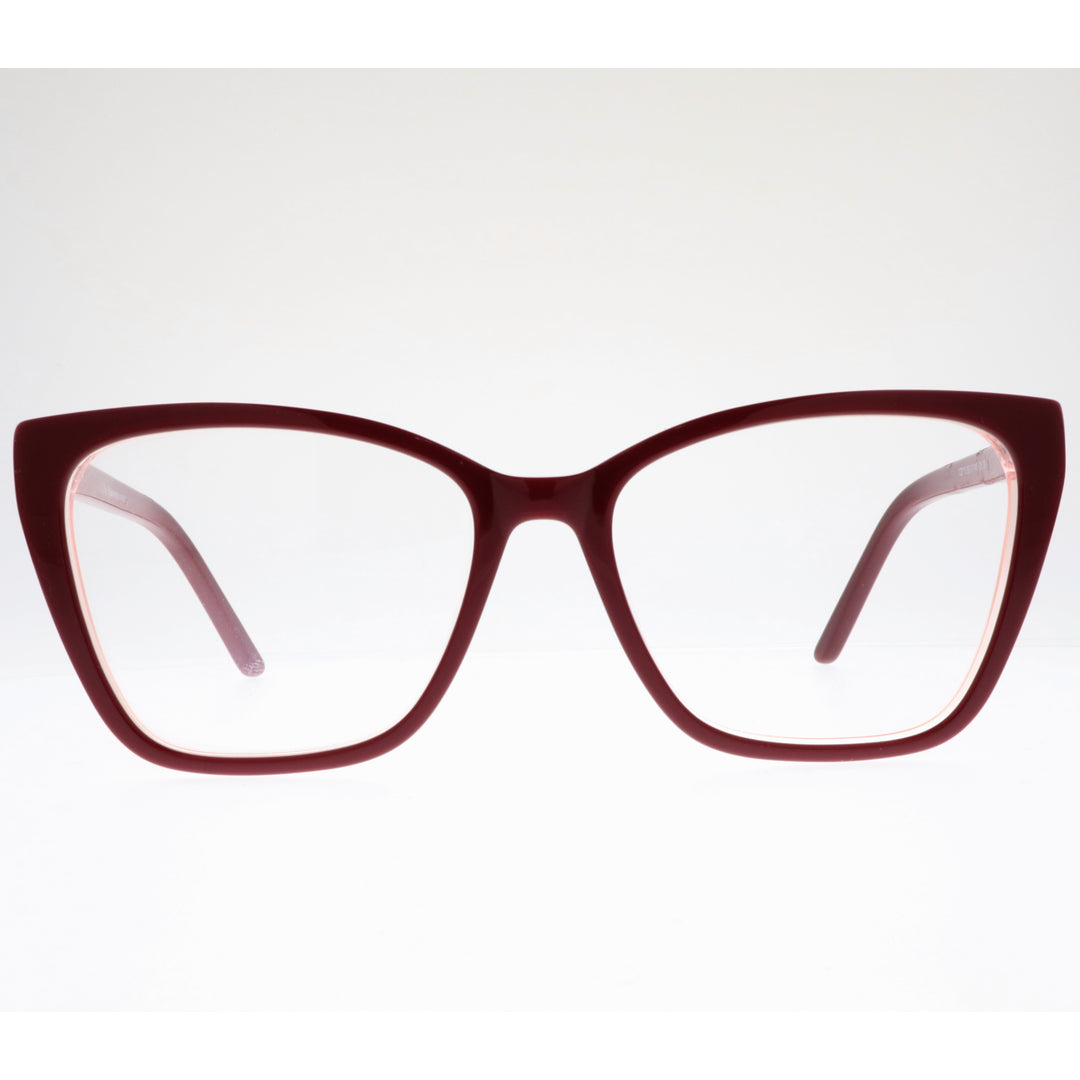 Joy Style For Women's Eyeglasses Cat Eye Size 55 Cz010c6 Red