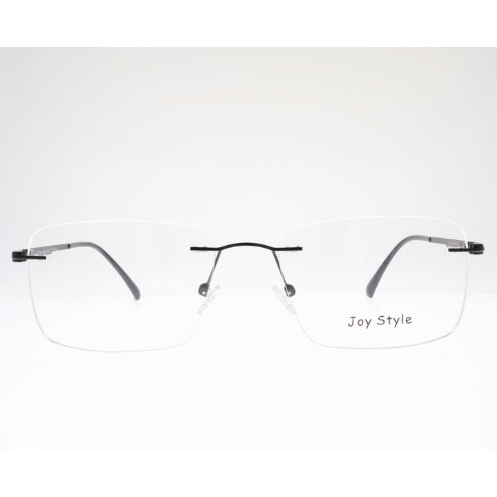 joy style for UNISEX eyeglasses clip Rimless Square shape size 56