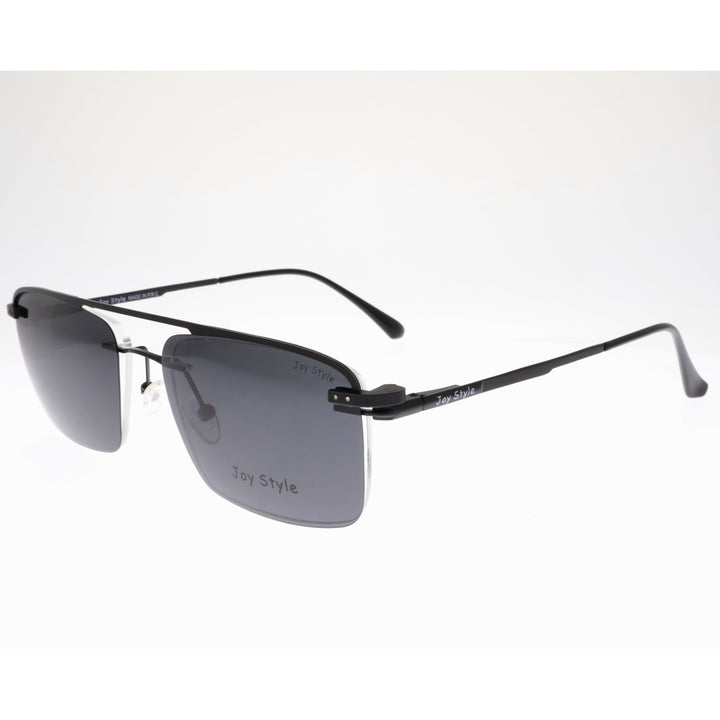 joy style for UNISEX eyeglasses clip Rimless Square shape size 56