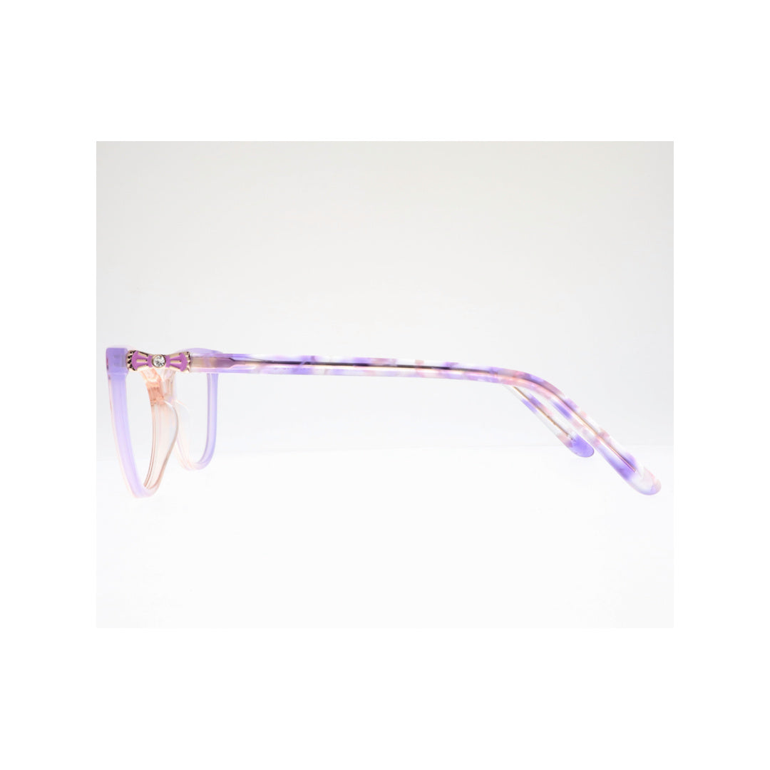 Joy Style For Women's Eyeglasses Cat Eye Size 50 Zf35106c4 Purple Pink Gradient