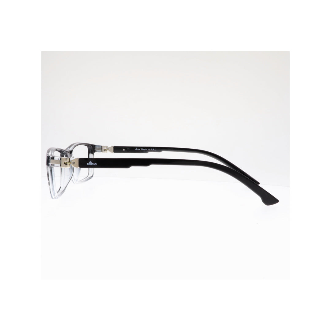 Diba 3340c6 For Unisex Eyeglasses Rectangle black clear Size 49-17-140