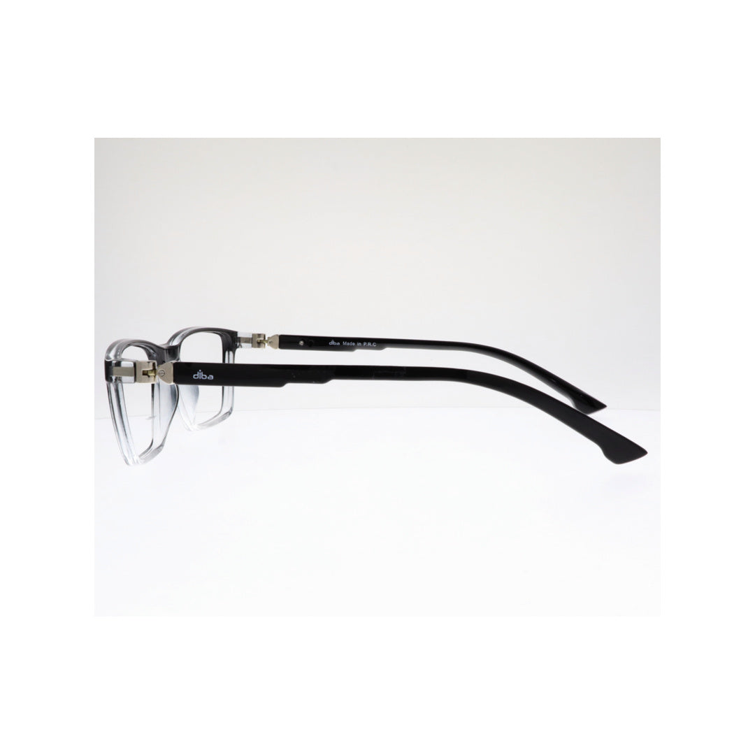 Diba 3341c6 For Unisex Eyeglasses Rectangle black clear Size 49-18-135