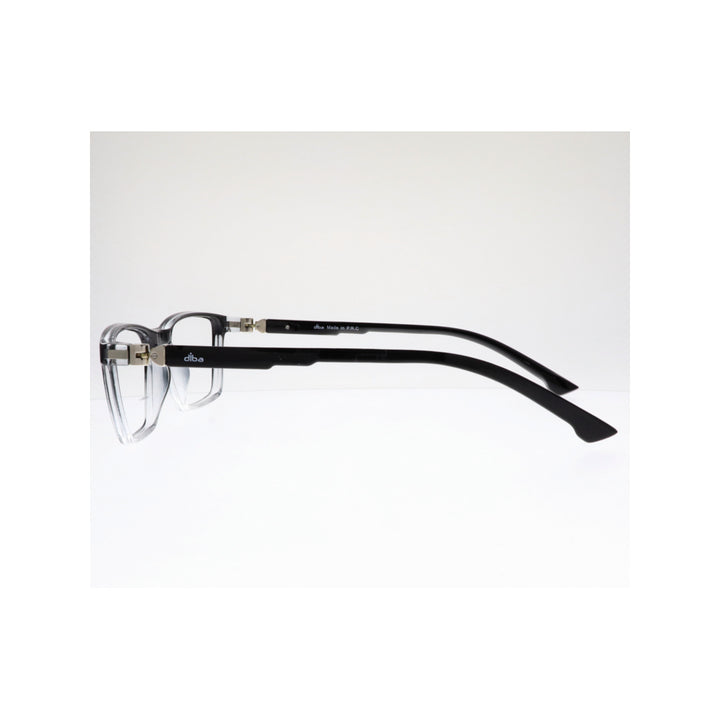 Diba 3341c6 For Unisex Eyeglasses Rectangle black clear Size 49-18-135