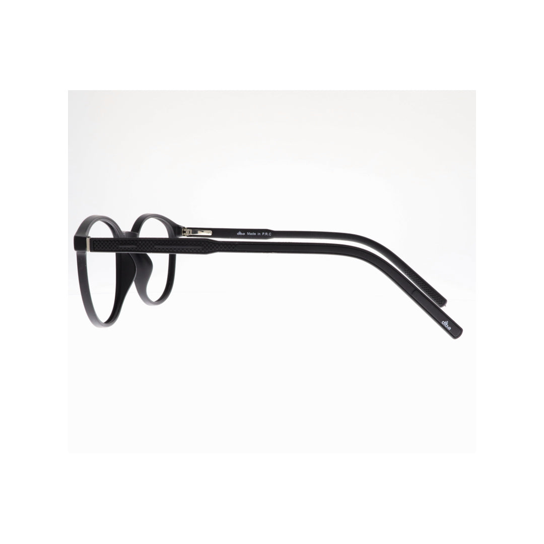 Diba 9003C1 For Unisex Eyeglasses Round MATTE BLACK Size 49-19-146